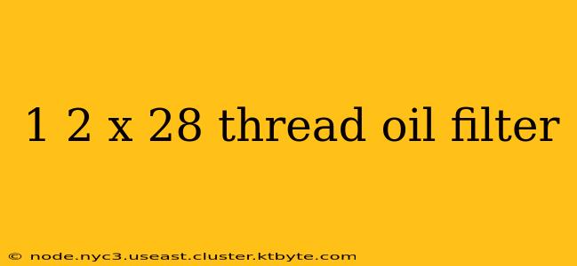 1 2 x 28 thread oil filter