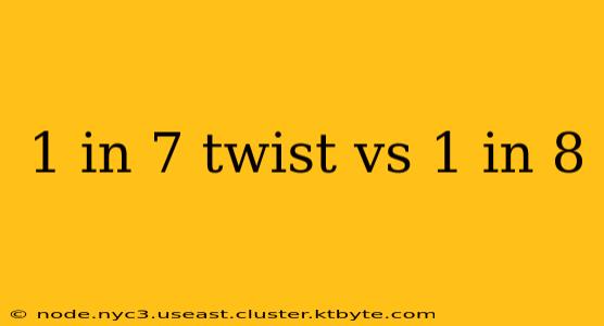 1 in 7 twist vs 1 in 8