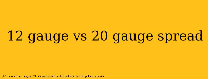 12 gauge vs 20 gauge spread