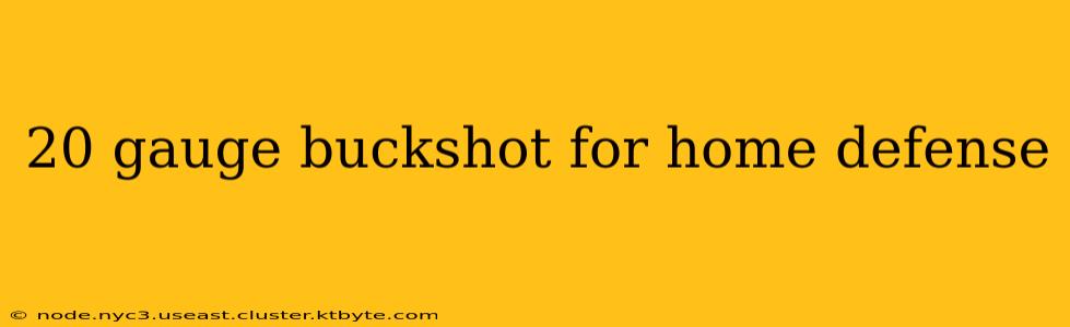 20 gauge buckshot for home defense