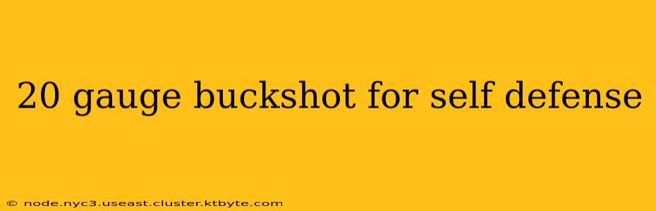 20 gauge buckshot for self defense