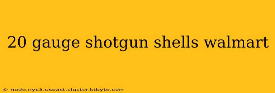 20 gauge shotgun shells walmart