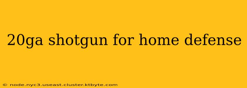 20ga shotgun for home defense