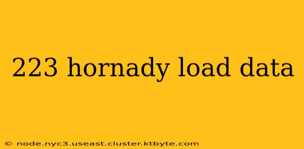 223 hornady load data