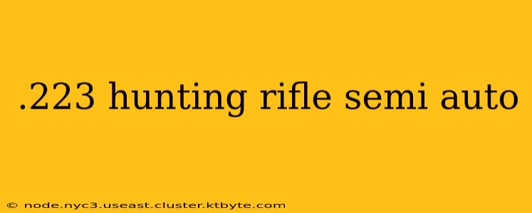 .223 hunting rifle semi auto