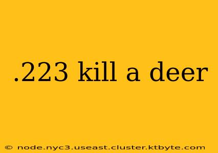 .223 kill a deer