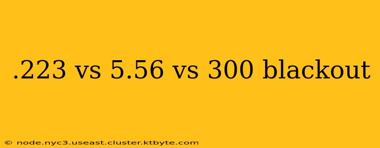 .223 vs 5.56 vs 300 blackout