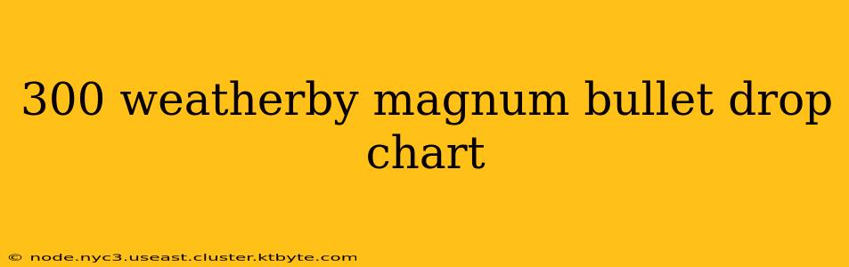 300 weatherby magnum bullet drop chart