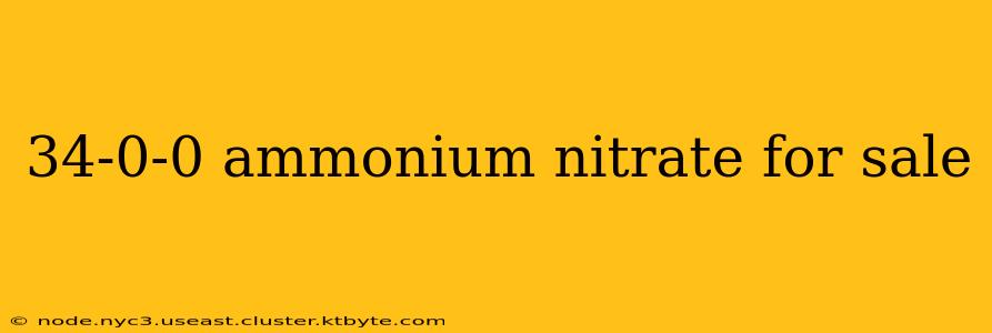 34-0-0 ammonium nitrate for sale