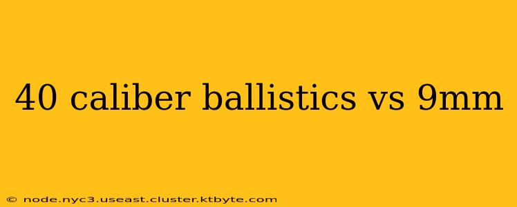 40 caliber ballistics vs 9mm