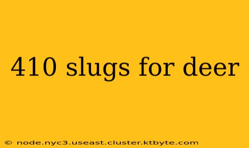 410 slugs for deer