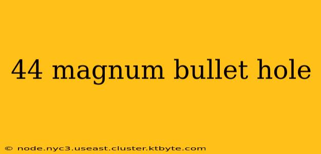 44 magnum bullet hole