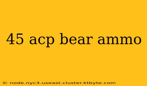 45 acp bear ammo