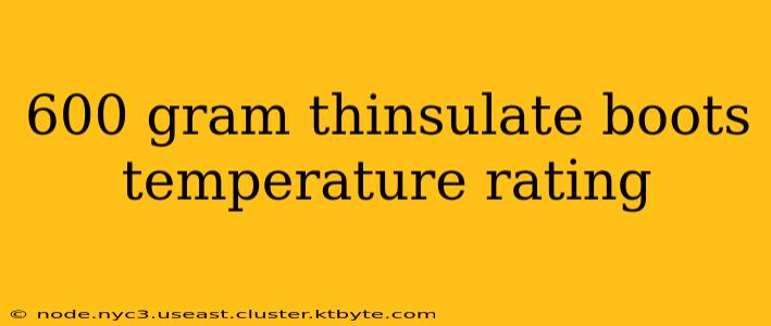 600 gram thinsulate boots temperature rating