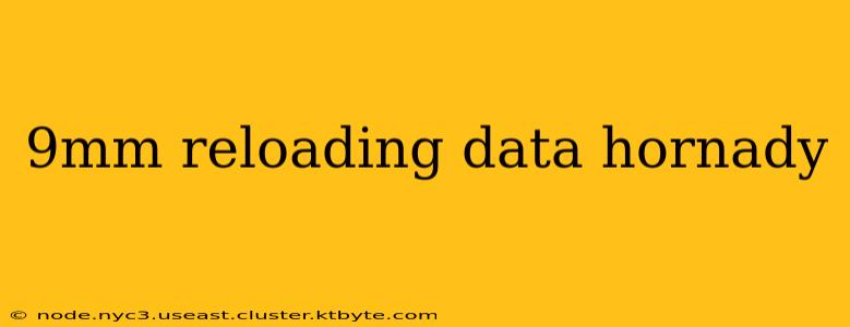 9mm reloading data hornady