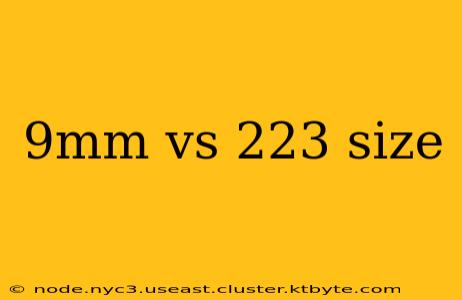 9mm vs 223 size