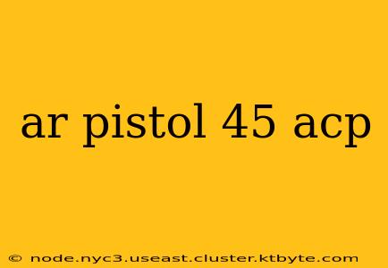 ar pistol 45 acp