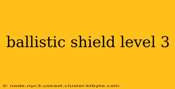 ballistic shield level 3