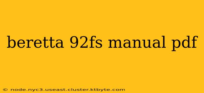 beretta 92fs manual pdf