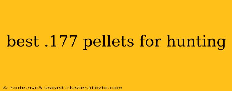 best .177 pellets for hunting