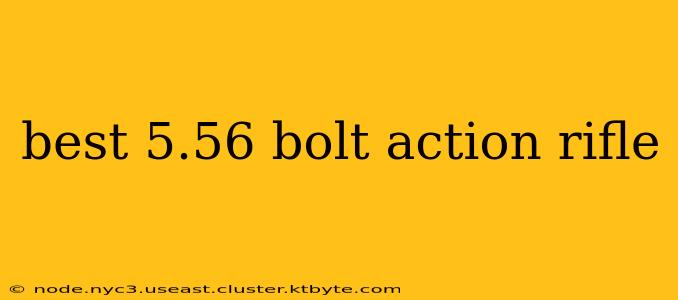 best 5.56 bolt action rifle