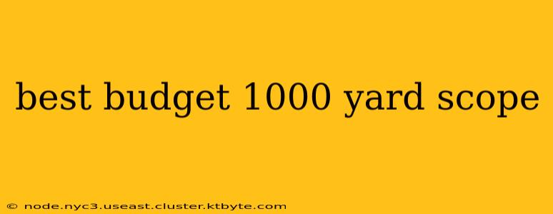 best budget 1000 yard scope