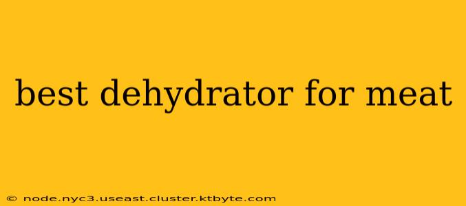 best dehydrator for meat