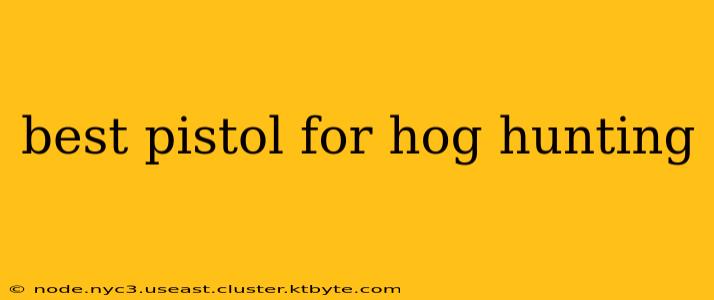 best pistol for hog hunting