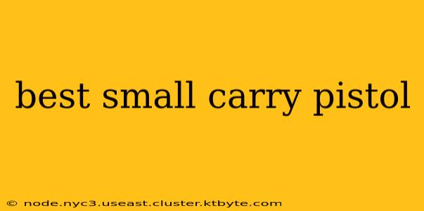 best small carry pistol