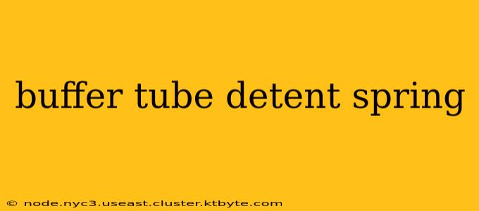 buffer tube detent spring