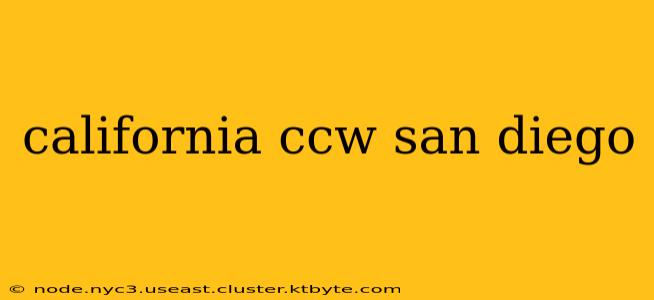 california ccw san diego