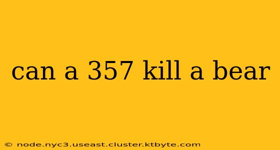 can a 357 kill a bear