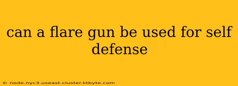 can a flare gun be used for self defense