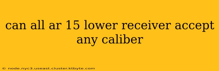 can all ar 15 lower receiver accept any caliber