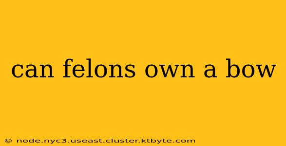 can felons own a bow