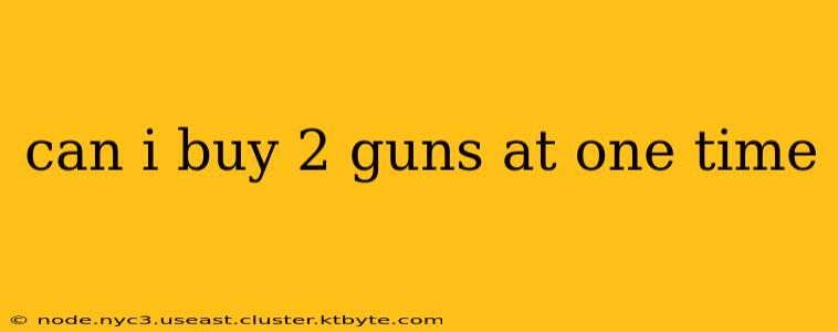 can i buy 2 guns at one time