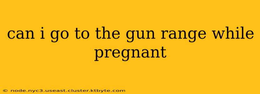 can i go to the gun range while pregnant