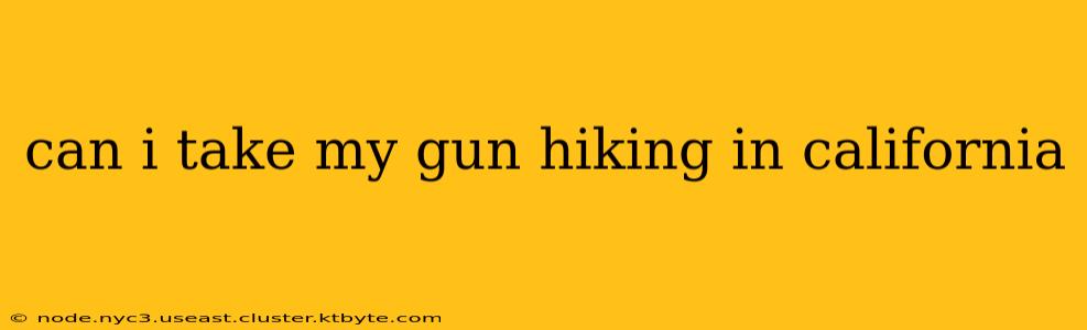 can i take my gun hiking in california