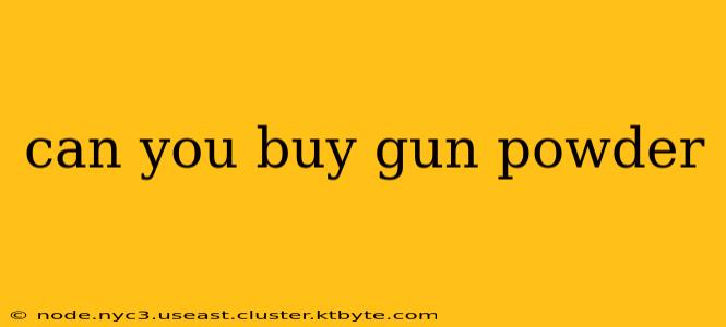 can you buy gun powder