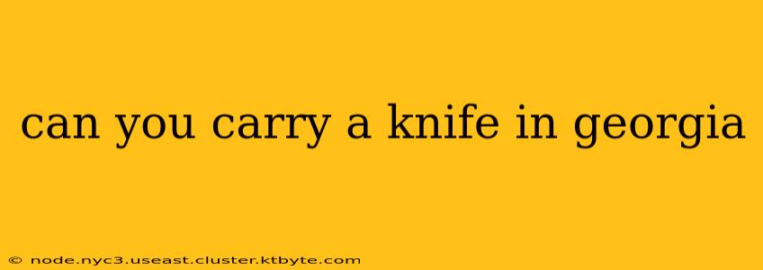 can you carry a knife in georgia