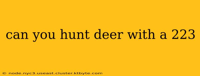 can you hunt deer with a 223