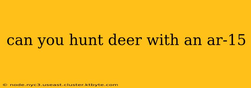 can you hunt deer with an ar-15