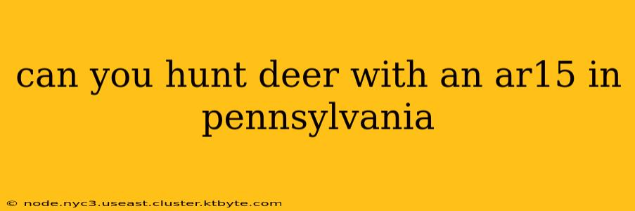 can you hunt deer with an ar15 in pennsylvania