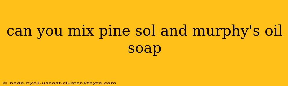 can you mix pine sol and murphy's oil soap