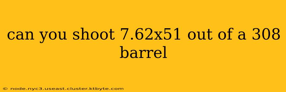 can you shoot 7.62x51 out of a 308 barrel