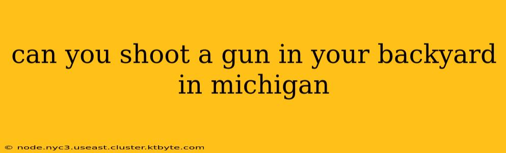 can you shoot a gun in your backyard in michigan