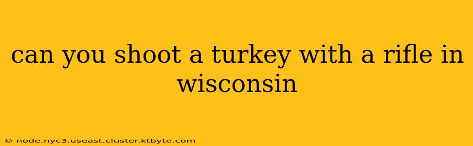 can you shoot a turkey with a rifle in wisconsin