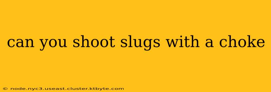 can you shoot slugs with a choke