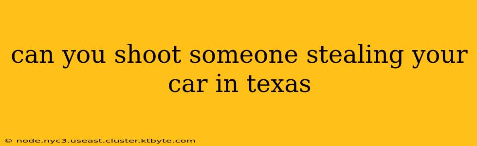 can you shoot someone stealing your car in texas