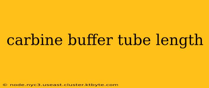 carbine buffer tube length